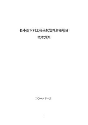 县小型水利工程确权划界测绘项目技术设计书.doc